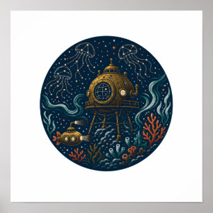 Tidal Observatory Deep Sea Onderzeeër & Kwallen P Poster