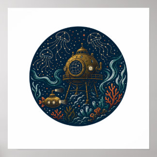 Tidal Observatory Deep Sea Onderzeeër & Kwallen P Poster