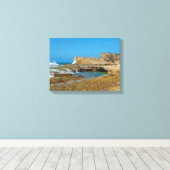 Tidal Pools en Rock Ledges van Punta Las Tunas Canvas Afdruk (Insitu (Houten vloer))
