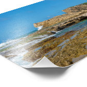 Tidal Pools en Rock Ledges van Punta Las Tunas Foto Afdruk (Hoek)