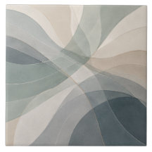 Tidal Veil Zee Glas Abstracte Kust Keramische Tege
