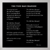 Tide heeft een nieuw begin vers begin gedicht vera poster (Voorkant)