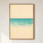 Tide Line Watercolour Kustkunstposter Poster