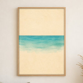 Tide Line Watercolour Kustkunstposter Poster