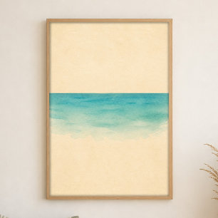 Tide Line Watercolour Kustkunstposter Poster
