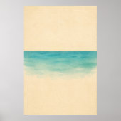 Tide Line Watercolour Kustkunstposter Poster (Voorkant)