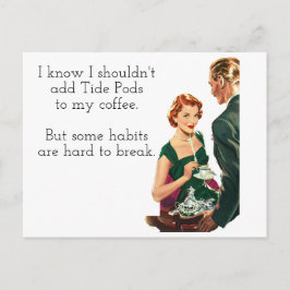Tide Pods Coffee Lady Briefkaart
