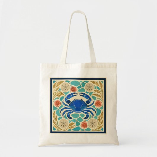 Tidepool Blauwe Krab Kust Canvas Tas (Voorkant)