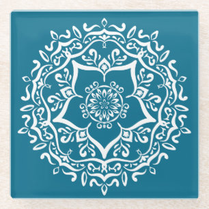 Tidepool Mandala Glazen Onderzetter