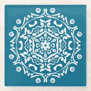 Tidepool Mandala Glazen Onderzetter
