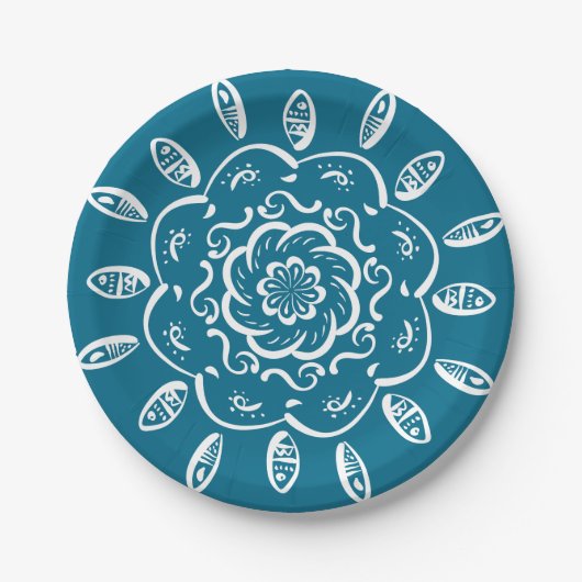 Tidepool Mandala Papieren Bordje (Voorkant)