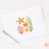 Tidepool Treasures Ronde Sticker (Envelop)
