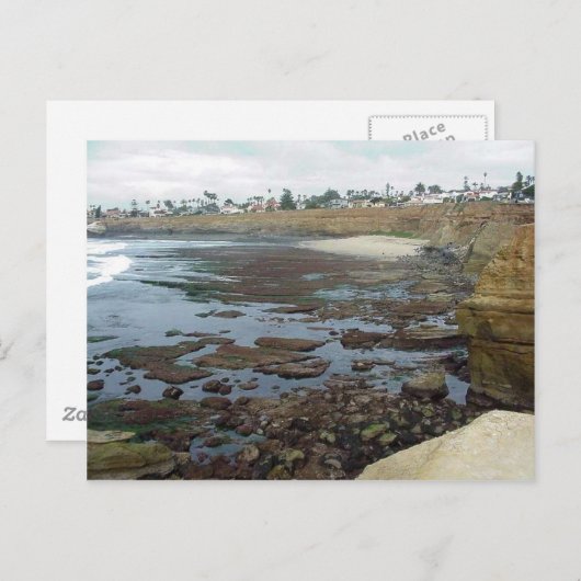 Tidepools Ocean Beach Cliffs Briefkaart (Voorkant / Achterkant)