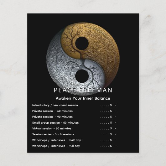 Tides of Balance | Yin Yang Design Flyer (Voorkant)