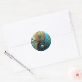 Tides of Balance | Yin Yang Design Ronde Sticker (Envelop)