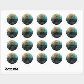 Tides of Balance | Yin Yang Design Ronde Sticker (Vel)