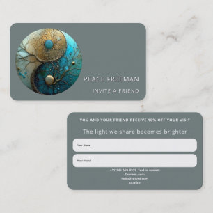 Tides of Balance Yin Yang Design Visitekaartje
