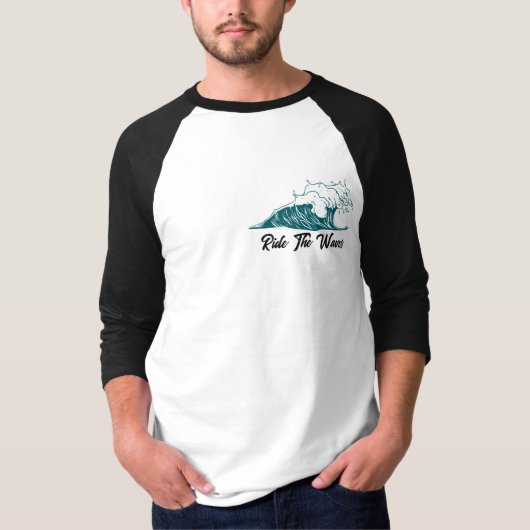 Tides of Life: Go With The Flow, Ride The Waves T-shirt (Voorkant)
