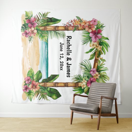 Tides of Love Arch Wedding Backdrop Wandkleed (In Situ (horizontaal))