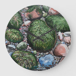 Tides Out Beach Rocks Landschap Grote Klok