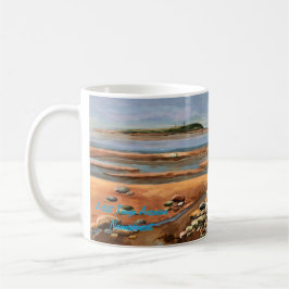 Tides Out Hand geschilderde originele kunst Koffiemok
