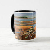 Tides Out Hand geschilderde originele kunst Mok (Voorkant links)