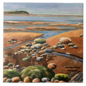 Tides Out Seashore Beach Ocean Scene Tegeltje (Voorkant)