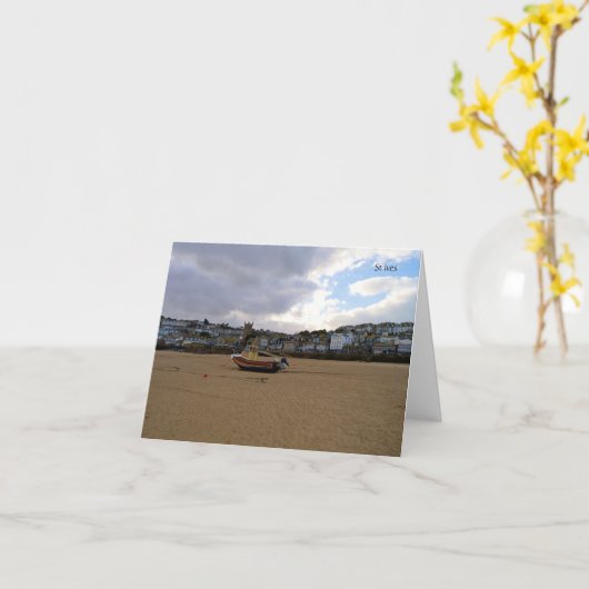 Tides Out St Ives Cornwall Engeland Kaart (Gele Bloem)