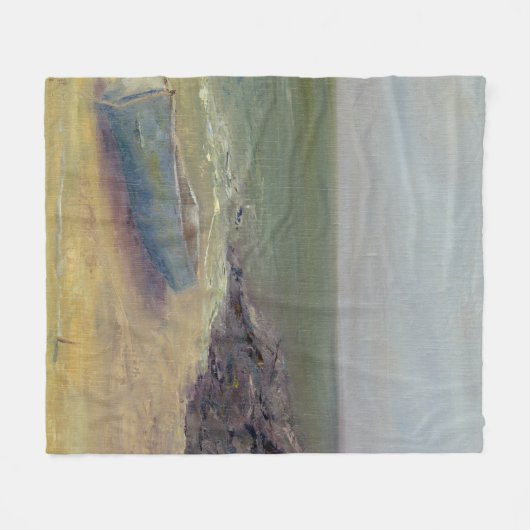 Tide's Rolling In - Boat op de kust Fleece Deken (Voorkant (Horizontaal))