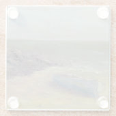Tide's Rolling In - Boat op de kust Glazen Onderzetter (Achterkant)