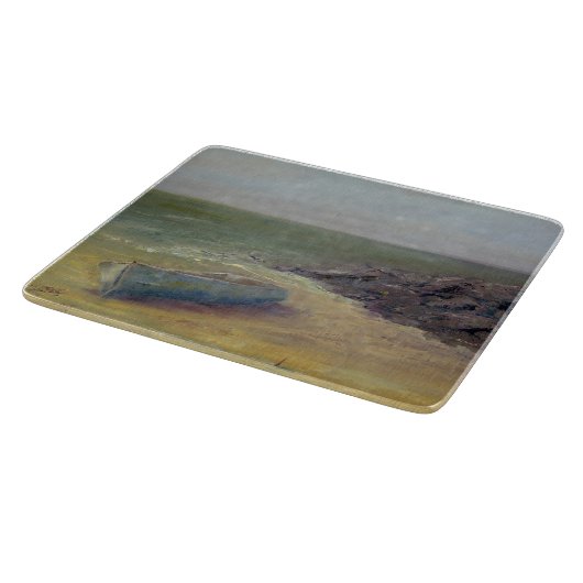 Tide's Rolling In - Boat op de kust Snijplank (Hoek)