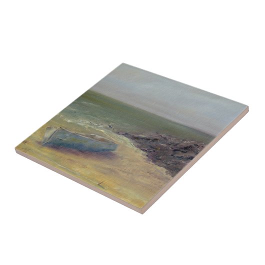 Tide's Rolling In - Boat op de kust Tegeltje (Zijkant)