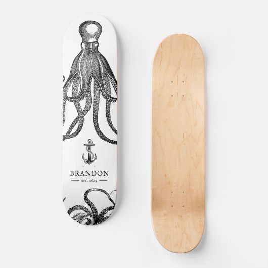 Tide's Tentacles | Octopus Thema Persoonlijk Skateboard (Voorkant)