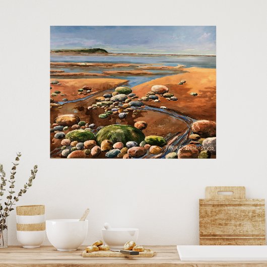Tides Uit zee strand Ocean scene Poster (Keuken)