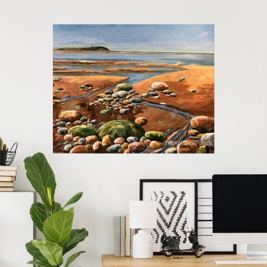 Tides Uit zee strand Ocean scene Poster (Thuiskantoor)