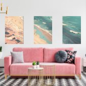 Tide's Whisper: een Boho Shoreline Reverie Muurkunst Sets (Woonkamer)