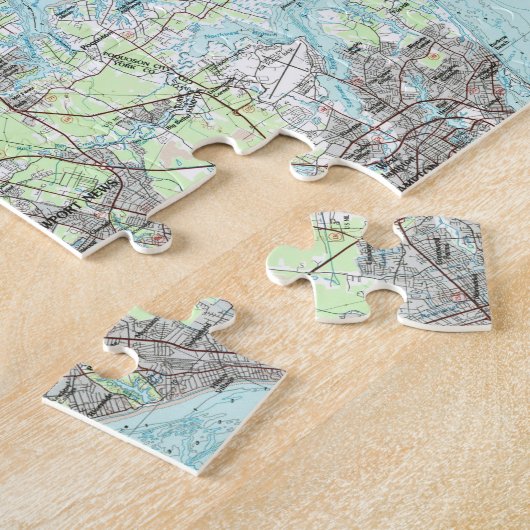 Tidewater Virginia Map (1984) Legpuzzel (Zijkant)