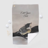 Tidi mijn vogel de Parus Major Golfhanddoek (Insitu)