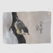 Tidi mijn vogel de Parus Major Golfhanddoek (Horizontaal)