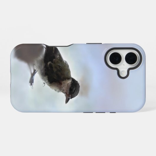 Tidi mijn vogel de Parus Major iPhone 16 Hoesje (Achterkant horizontaal)