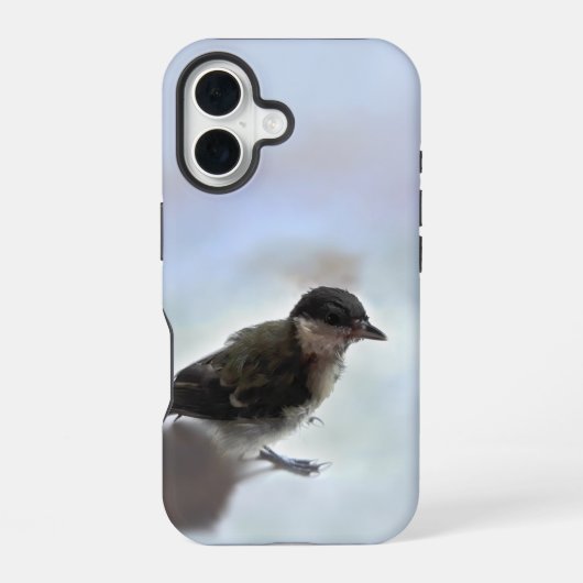 Tidi mijn vogel de Parus Major iPhone 16 Hoesje (Achterkant)