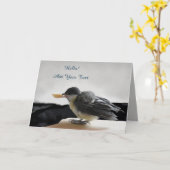 Tidi mijn vogel de Parus Major Kaart (Gele Bloem)