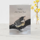 Tidi mijn vogel de Parus Major Kaart (Gele Bloem)