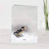 Tidi mijn vogel de Parus Major Kaart (Achterkant)