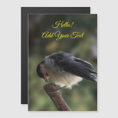Tidi mijn vogel de Parus Major Magnetic Card (Voorkant / Achterkant)