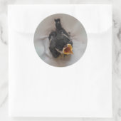 Tidi mijn vogel de Parus Major Ronde Sticker (Tas)