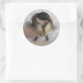 Tidi mijn vogel de Parus Major Ronde Sticker (Tas)