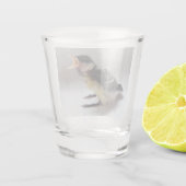 Tidi mijn vogel de Parus Major Shot Glas (Achterkant)