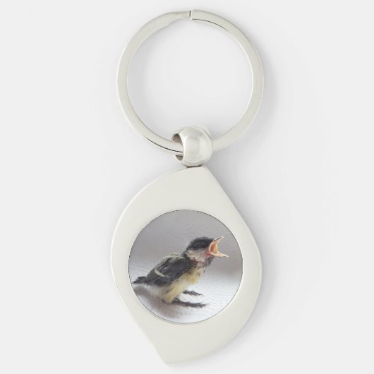 Tidi mijn vogel de Parus Major Sleutelhanger (Voorkant)