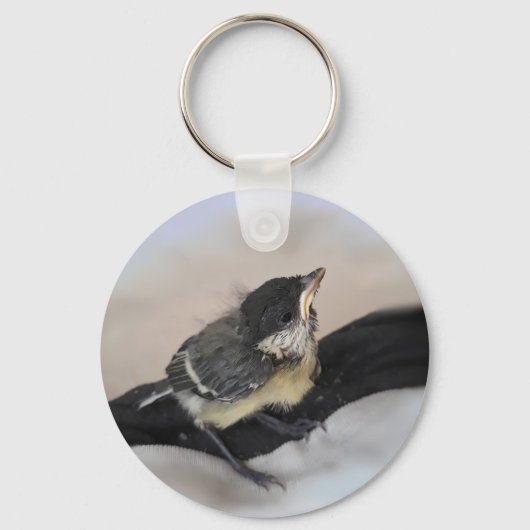 Tidi mijn vogel de Parus Major Sleutelhanger (Voorkant)